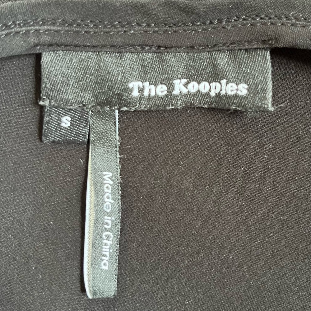 The Kooples Long Sleeve Signature T Shirt In Silk And Jersey View 6